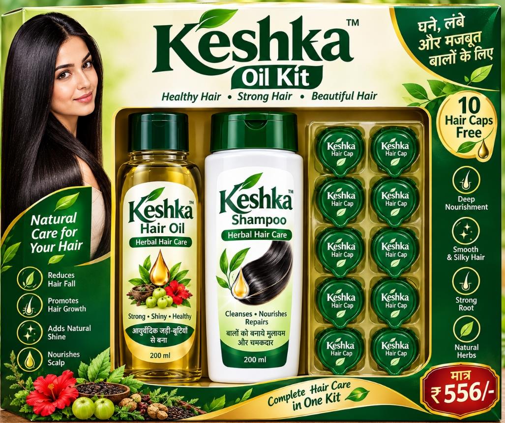 Keska hair kit oil shampoo Cap
